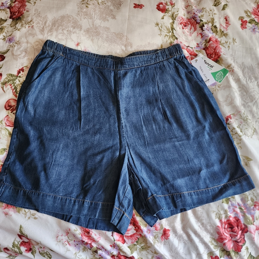 Tencel Blue Women's Shorts SIZE L